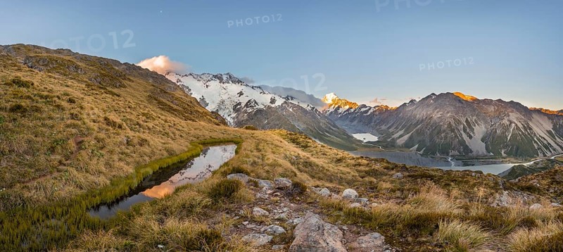 Reflection in mountain lake