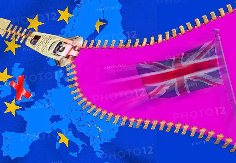 British flag leaves Europe with EU stars