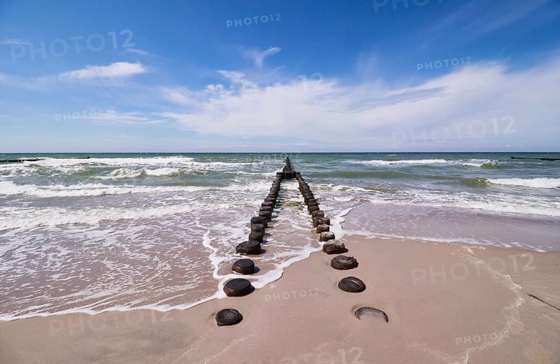 Groin near Ahrenshoop on the west beach of the peninsula Fischland-Darss-Zingst