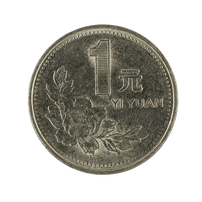 One chinese yuan coin