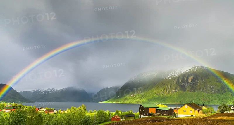 Rainbow over the fjord
