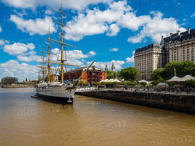 Museum ship Sarmiento in the harbour
