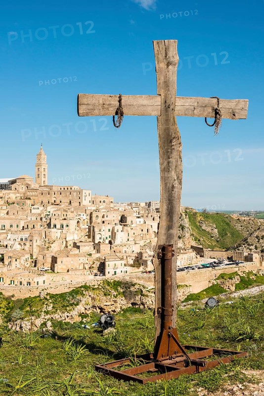 Viewpoint with cross and view to the old town