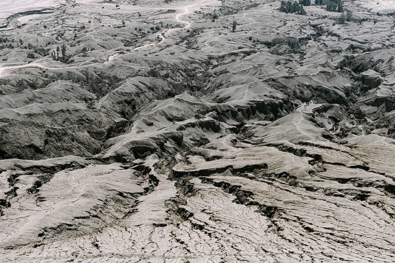 Hostile volcanic landscape