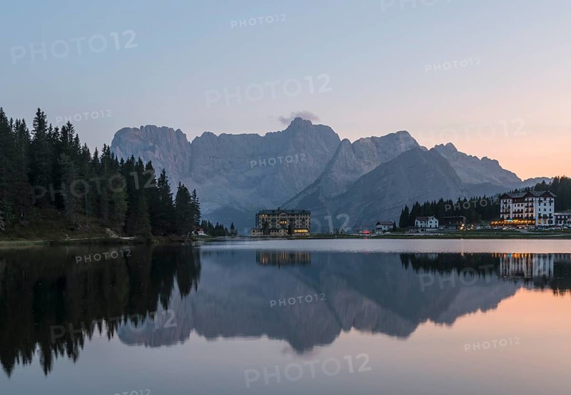 Lake Misurina at sunset