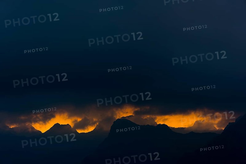 Dramatic clouds above Lechtal mountains