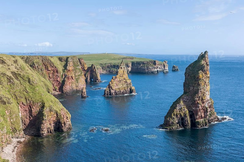 Rugged coastline Duncansby Stacks near John o' Groats
