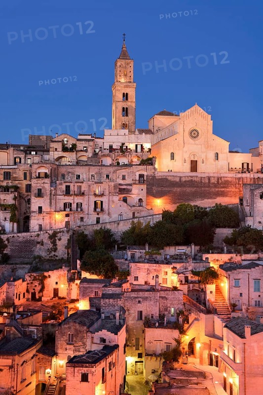 Medieval historic centre at dusk