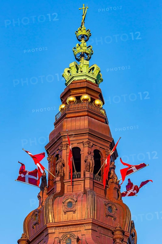 The spire of Christiansborg Palace