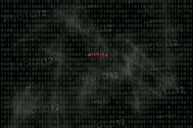 Computer matrix with word Pishing
