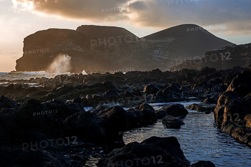 Sea lava rock