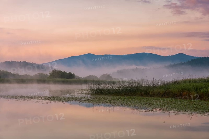 Sunrise at the lake Cerknica