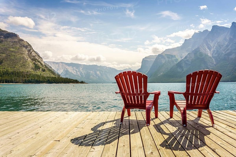Jetty with chairs