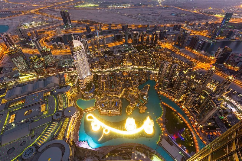 View from Burj Khalifa observation deck