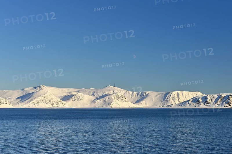 Snow covered mountain range