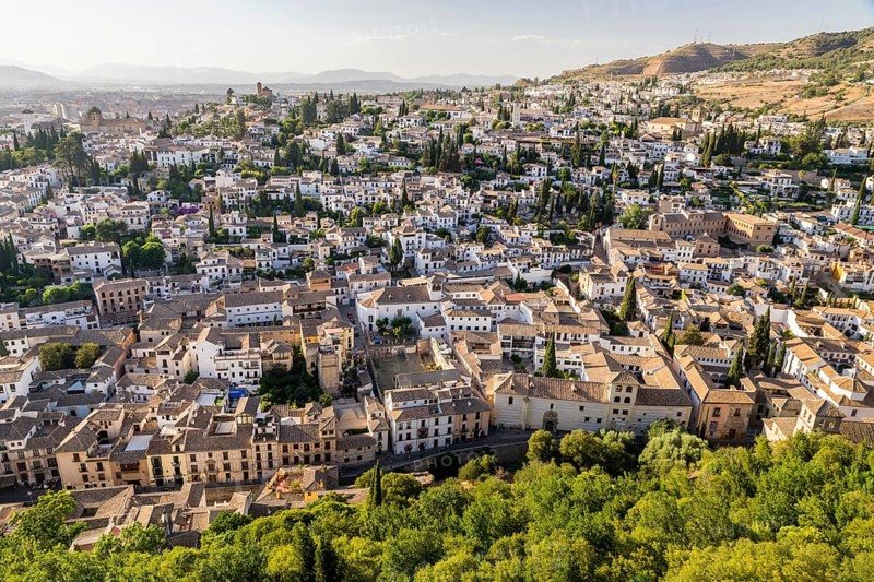 View from the Alhambra to Albayzin