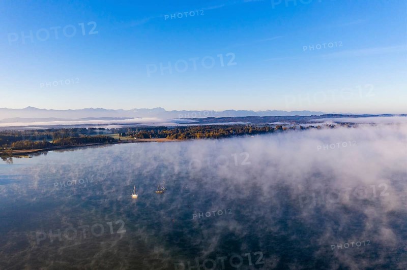 Morning fog over Lake Starnberg