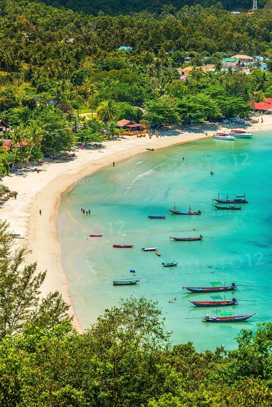 Idyllic sandy beach with turquoise water