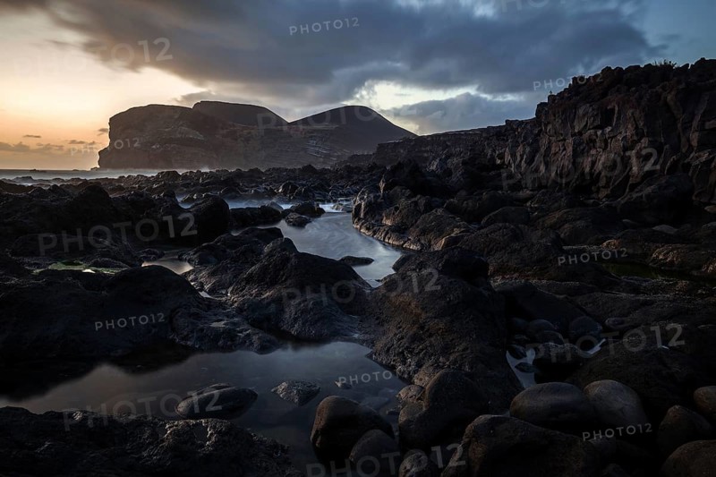 Sea lava rock