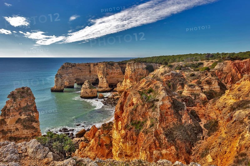 Beach and coloured rocks