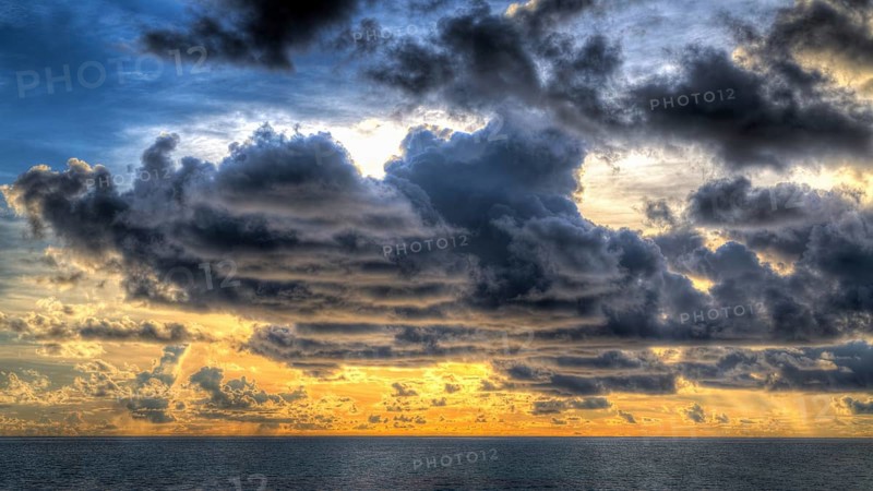 Sunset over the sea
