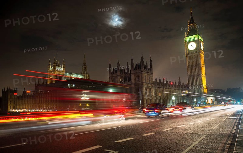Palace of Westminster with Big Ben at night