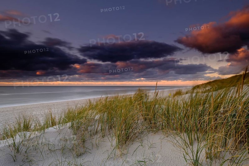 West beach of Hornum in the evening light