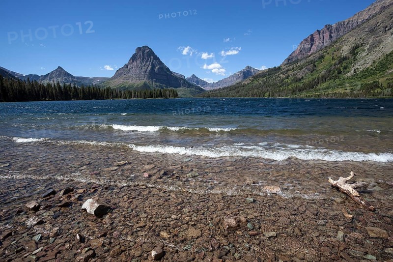 Two Medicine Lake in front of Sinopah Mountain