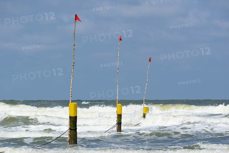 Beach limit marker posts