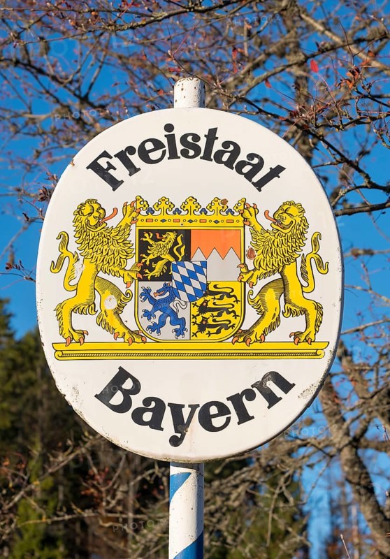 Border sign Bavaria