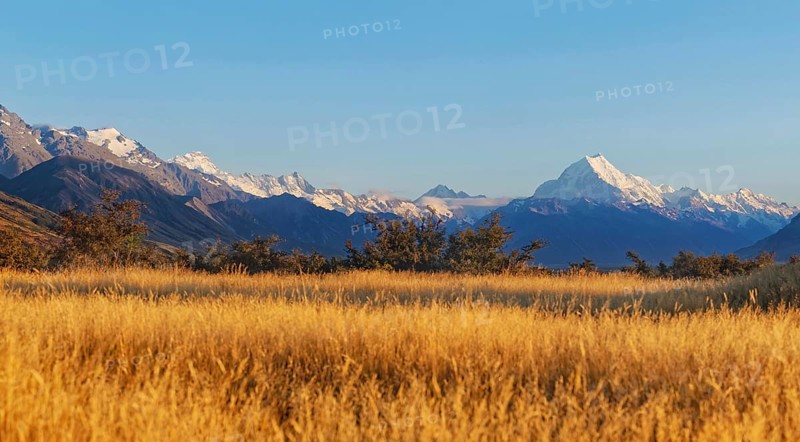The peak of snowy Mount Cook