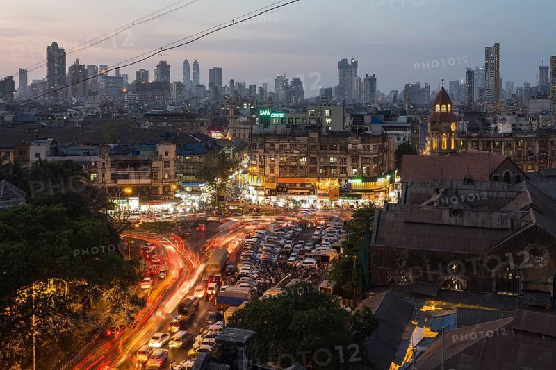 Evening rush hour at Crawford Market
