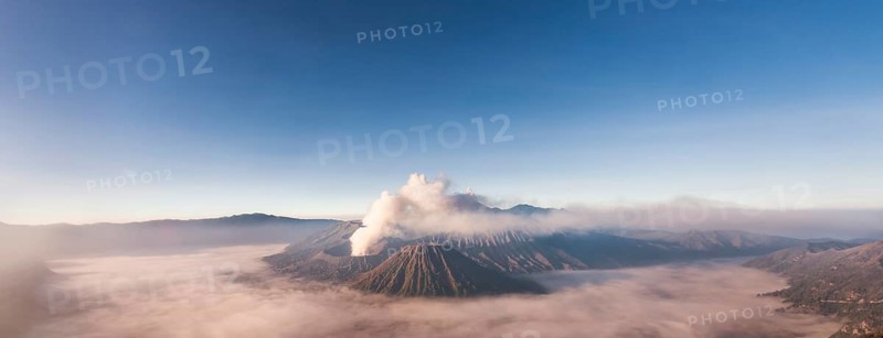 Mount Bromo volcanic clouds