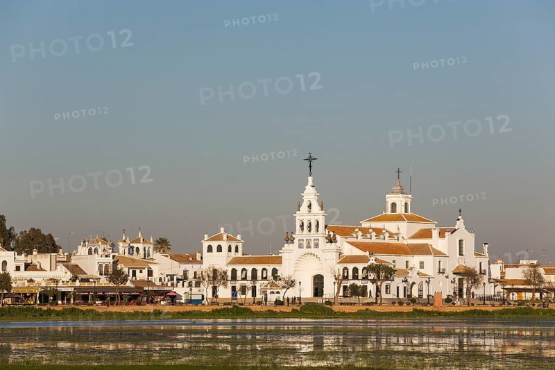Village El Rocio with the Hermitage of El Rocio