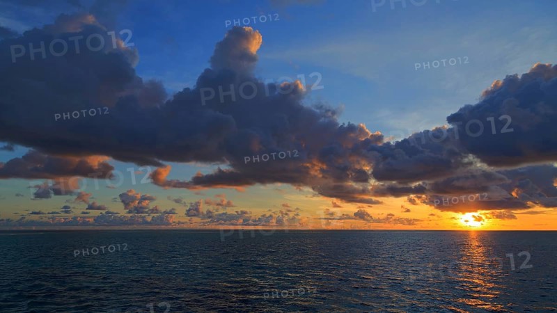Sunset over the sea