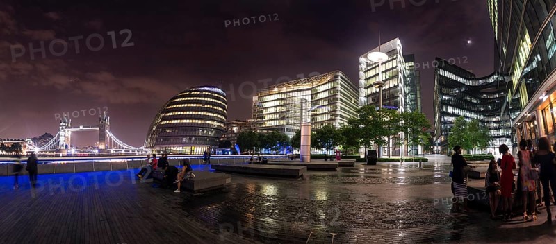 Shore promenade at night