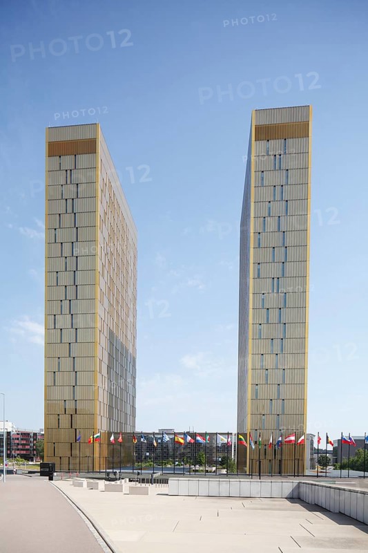 European Court of Justice with European Flags