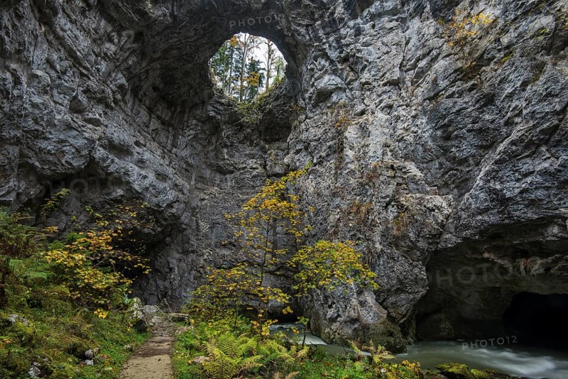 Hole in Zelske Jama cave