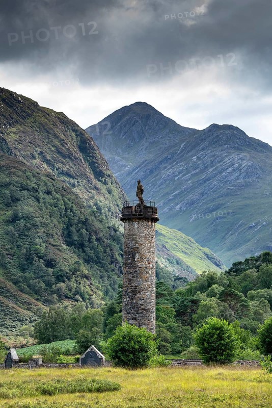 Monument at Glenfinnan commemorating the Jacobite Rising