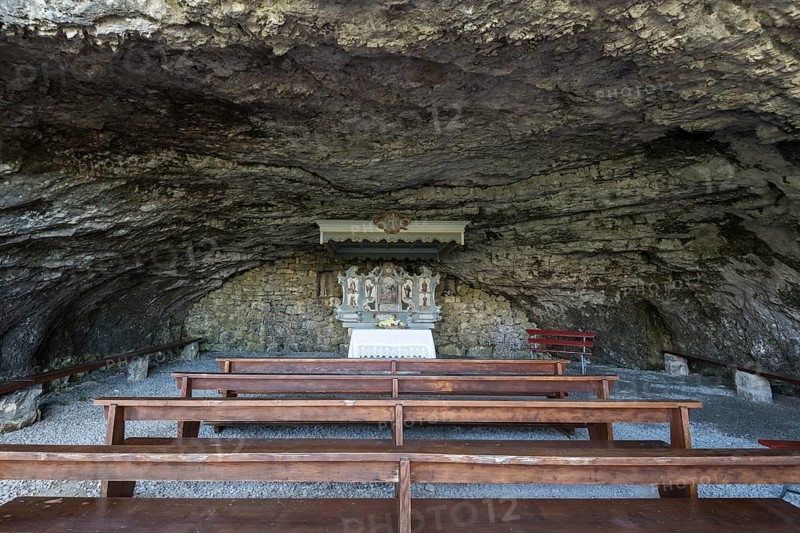 Cave chapel of Wildkirchli below the Ebenalp