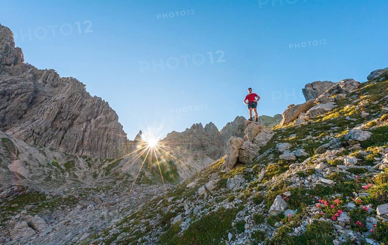 Hiker during the ascent