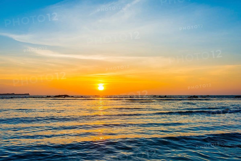 Sunset over the sea