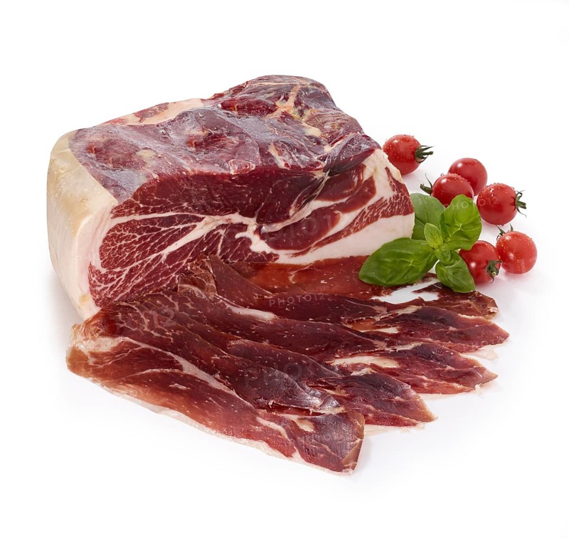 Pata Negra ham with basil