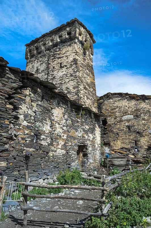 Traditional medieval Svanetian tower houses