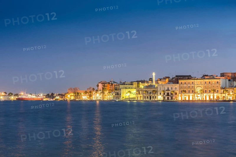 City view at dusk