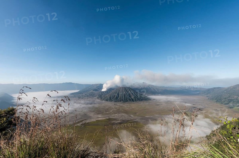 Mount Bromo volcanic clouds