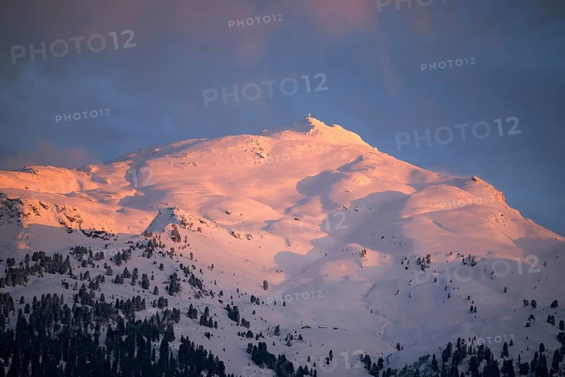 Snowy mountain summit