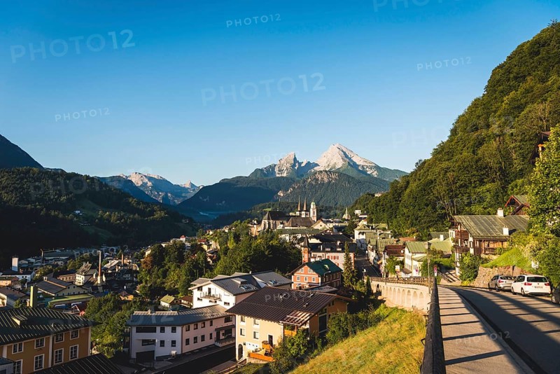 Village view with parish church St. Andreas and collegiate church St. Peter