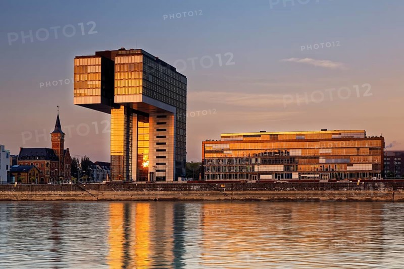 View over the Rhine to the Rheinauhafen