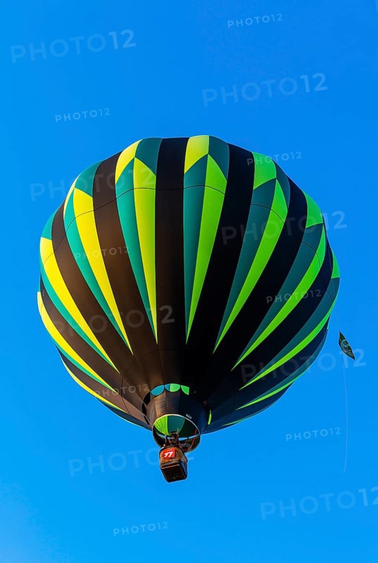 Hot air balloon in front of blue sky